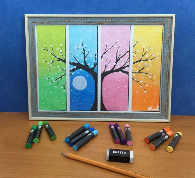 Картина маслени пастели 21х30 см