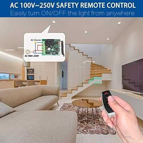 DieseRC 433MHz реле 220V с 2 дистанционни