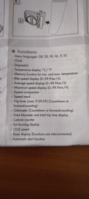 Безжичен велосипеден компютър Crivit – 20+ функции, НОВ