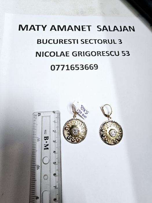 Vand cercei din aur 14 k 5.75 g cod 651