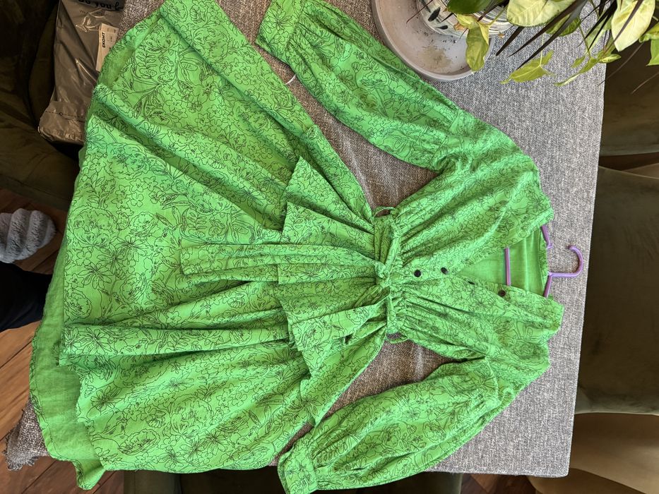 Къса зелена рокля 36