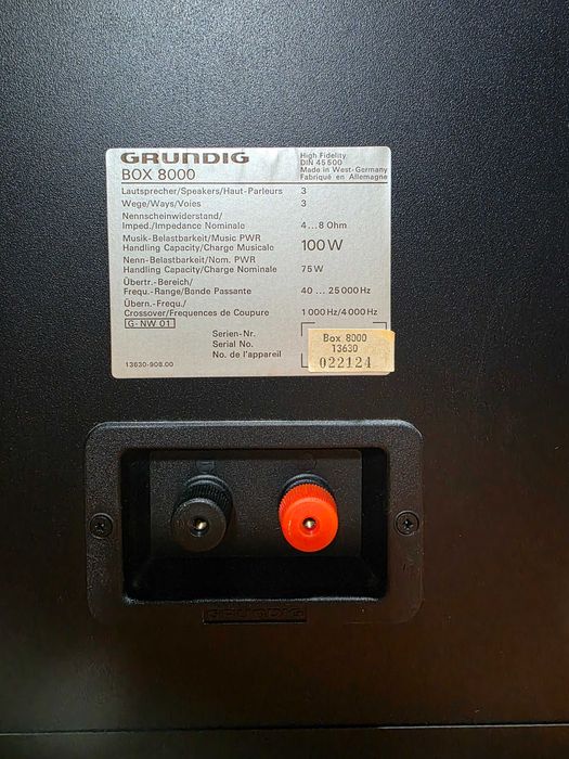 Grundig Box 8000, 3 căi, Made in West Germany, sunet excepțional!!