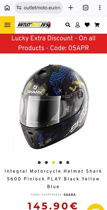 Casca moto Shark s600 noua