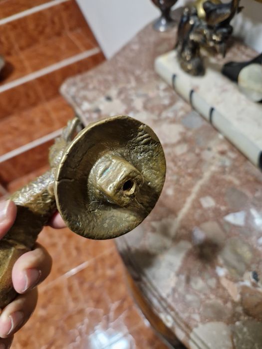 Старо Рядко антикварно бронзово чукало за врата