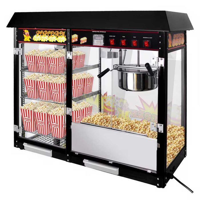 Aparat de popcorn – 5 kg/h – cu 3 rafturi încălzite