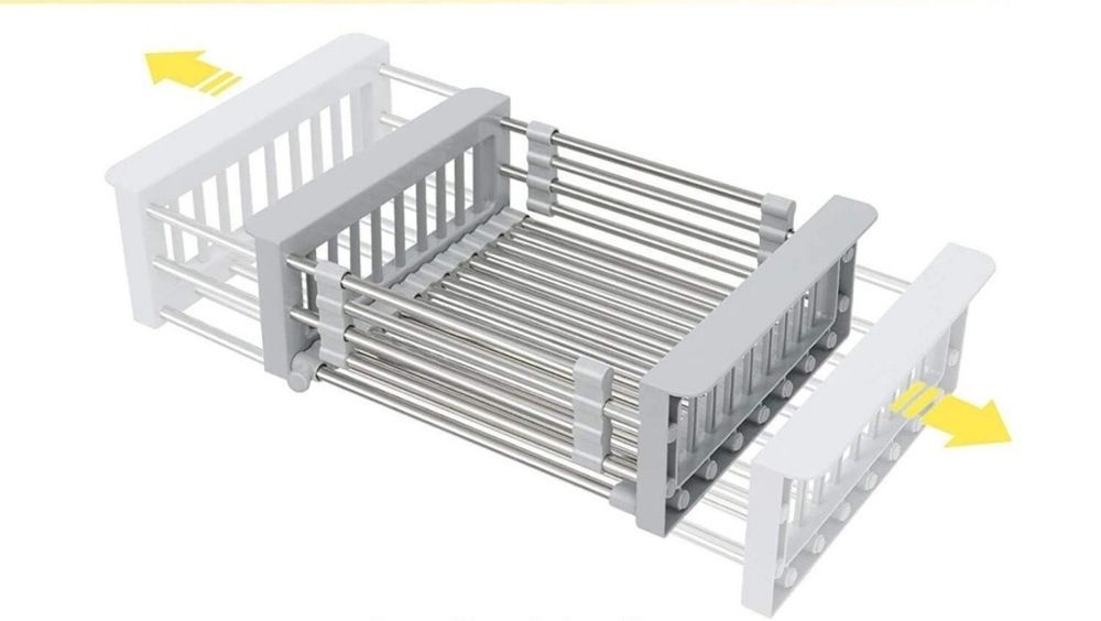Сушилник разтегателен за мивка, неръждаема стомана/ 29-47,5