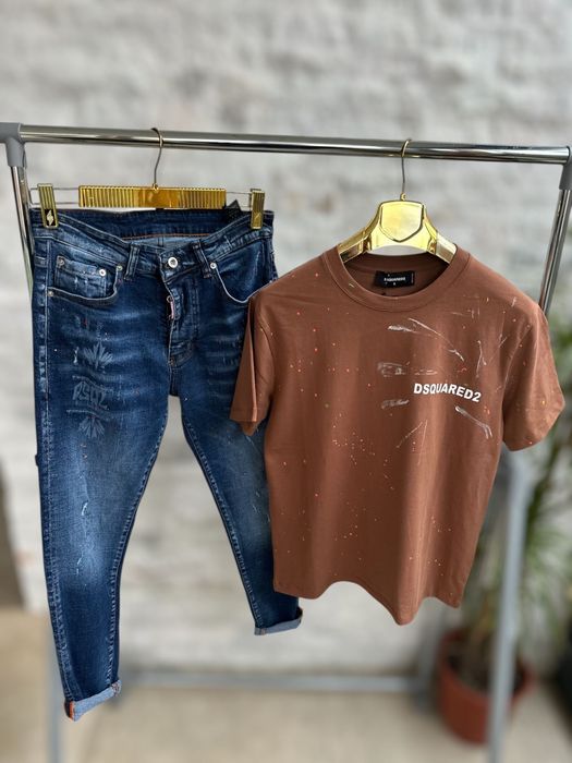 Set dsq calitate premium Blugi+tricou