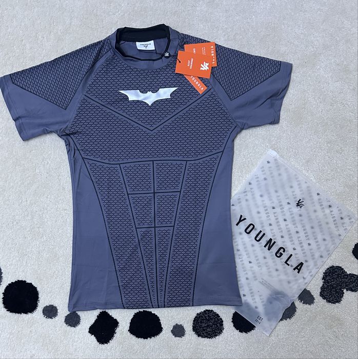 YoungLA tricou de compresie cu maneca scurta alb/negru/grey