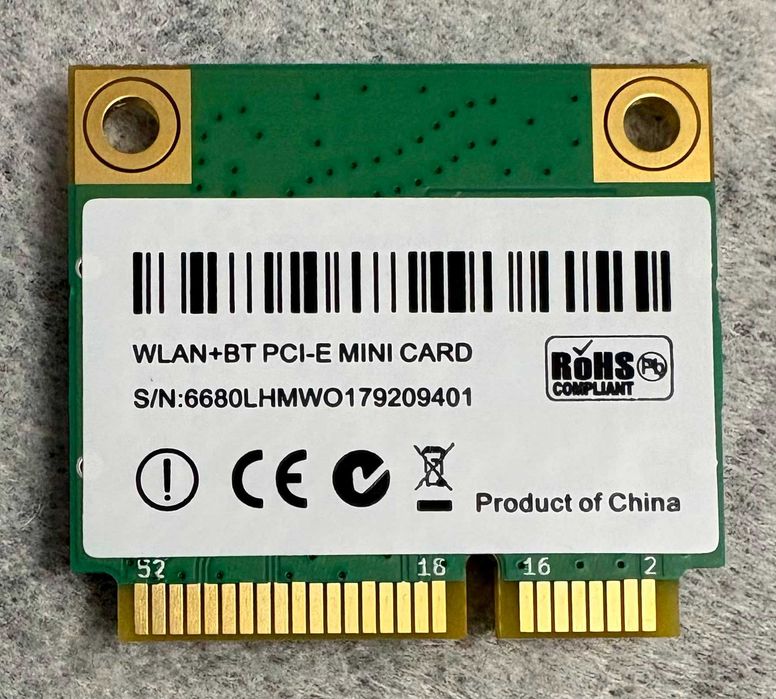 Placă Rețea Wi-Fi 7 Intel BE200, Tri-Band, Bluetooth 5.4, Mini PCI-E, NOUĂ