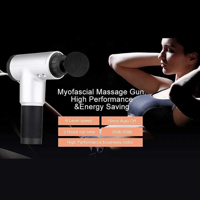 Масажиращ пистолет за мускули 6 в 1 - Fascial Gun