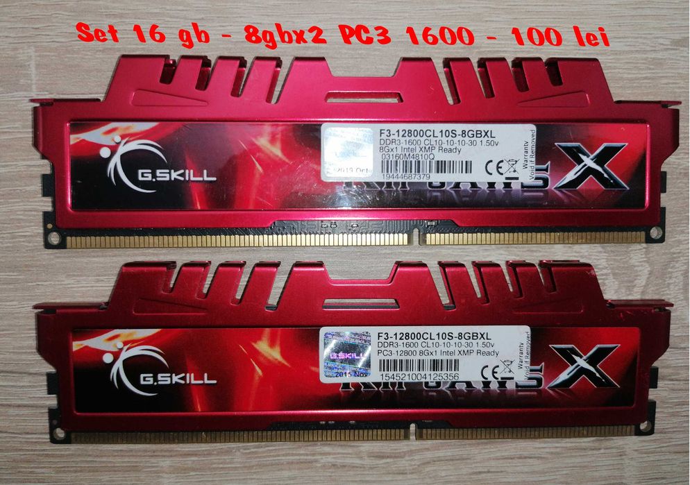 Rami DDR3/DDR4 desktop si laptop