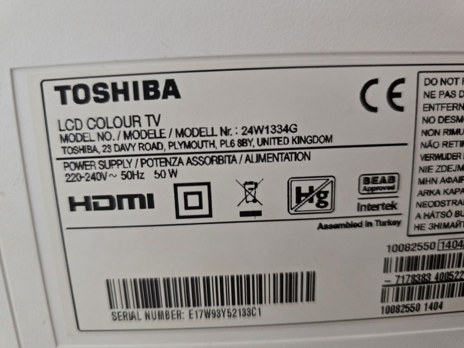 Телевизор Toshiba 24W1334