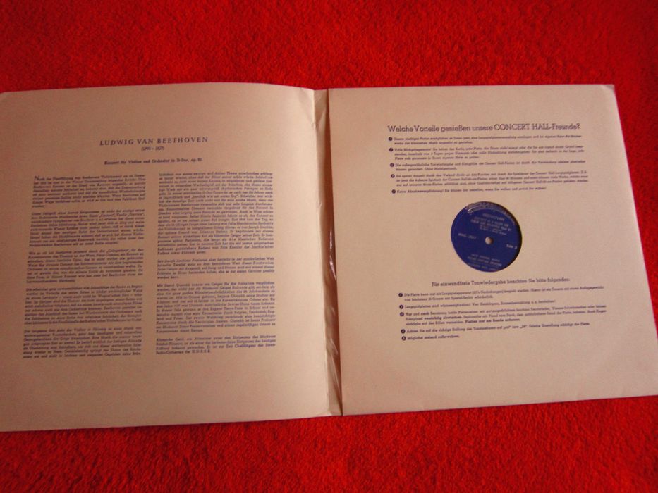 vinil rar Beethoven David Oistrakh Concert Vioara Germany1960 impecabi