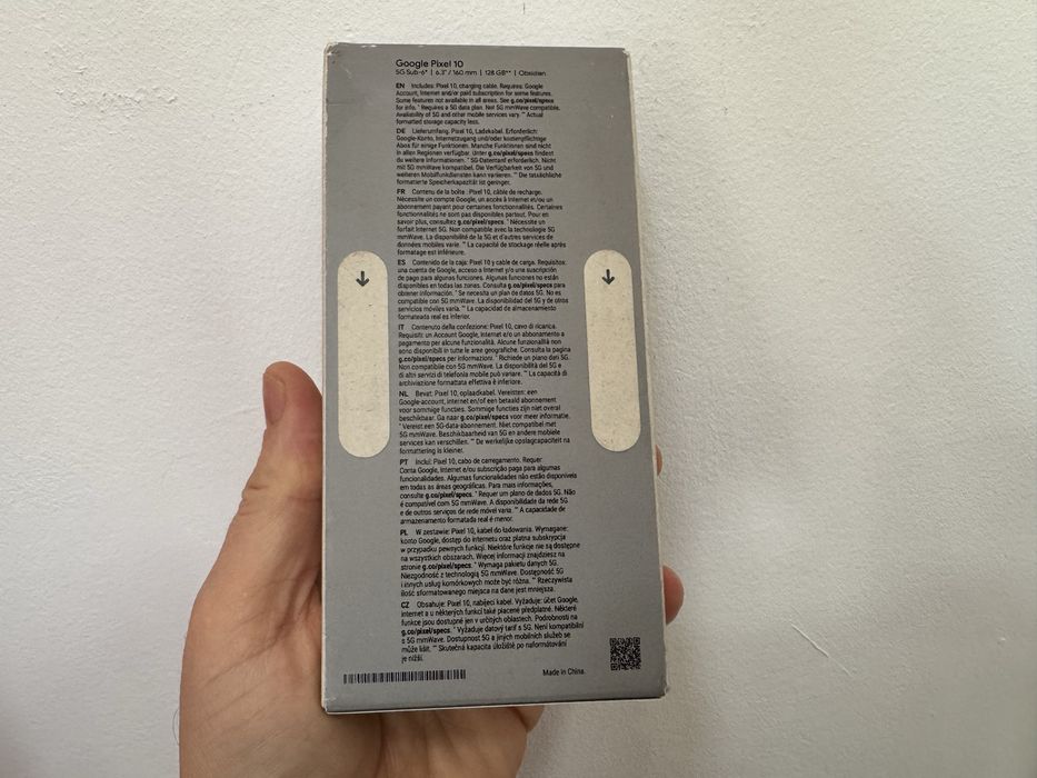 Google Pixel 10, 128 gb, 12 gb ram, 5g, Obsidian, nou la cutie