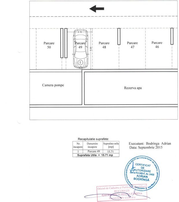 Loc parcare subteran 20th Residence | Supravegheat video | SUV