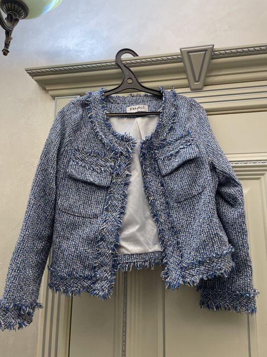 Твидовая двойка синяя