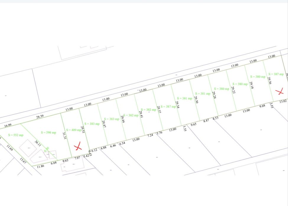 Teren de vanzare in Mamaia sat str M 17 nr 80.Loturi intre 380 -5000 m