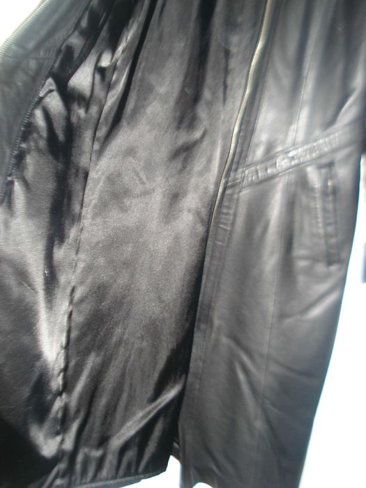 естествена кожа манто с подплата запазено