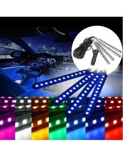 Интериорна автомобилна 9 LED светлинна лента, Дистанционно управление