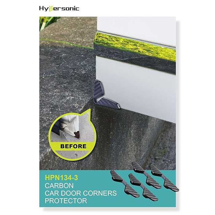 Предпазител за врата на автомобил бус камион - 4бр / к-т - Карбон