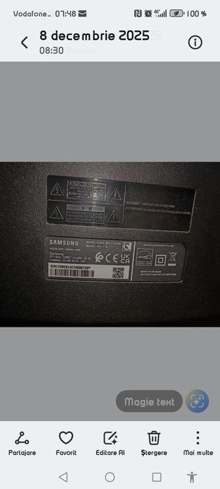 Boxa Samsung x 70 model mare