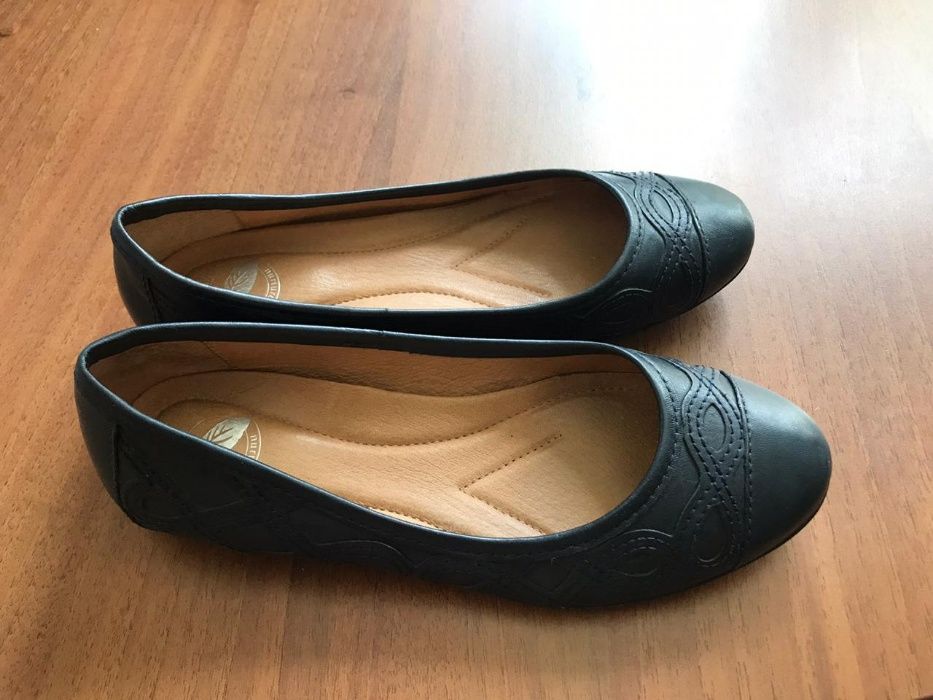 Балетки , нат.кожа,темно-синие