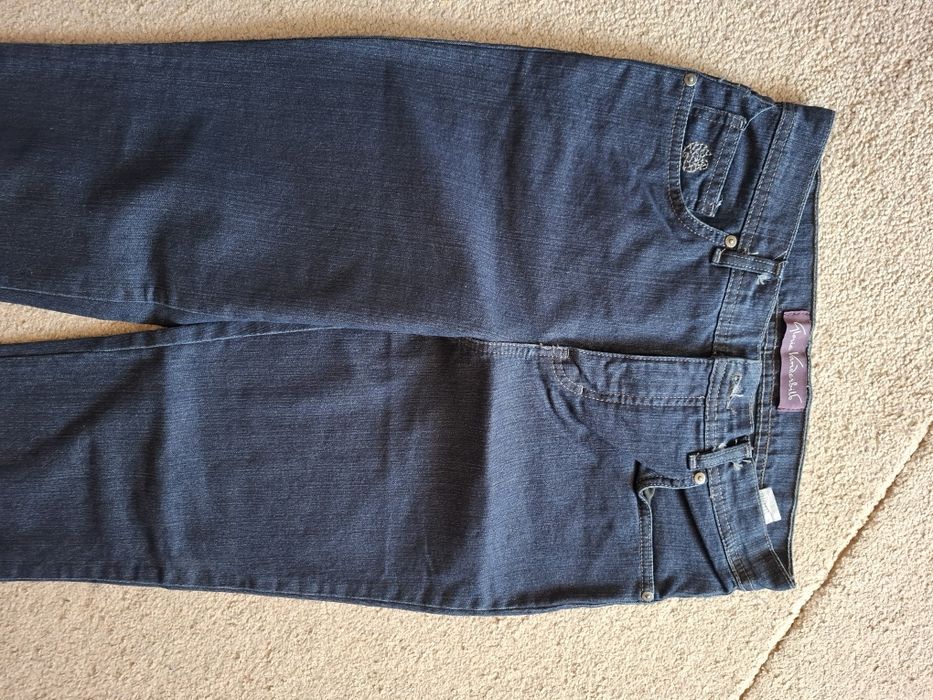 Blugi fete mărimea 46 albastru marin talie inalta