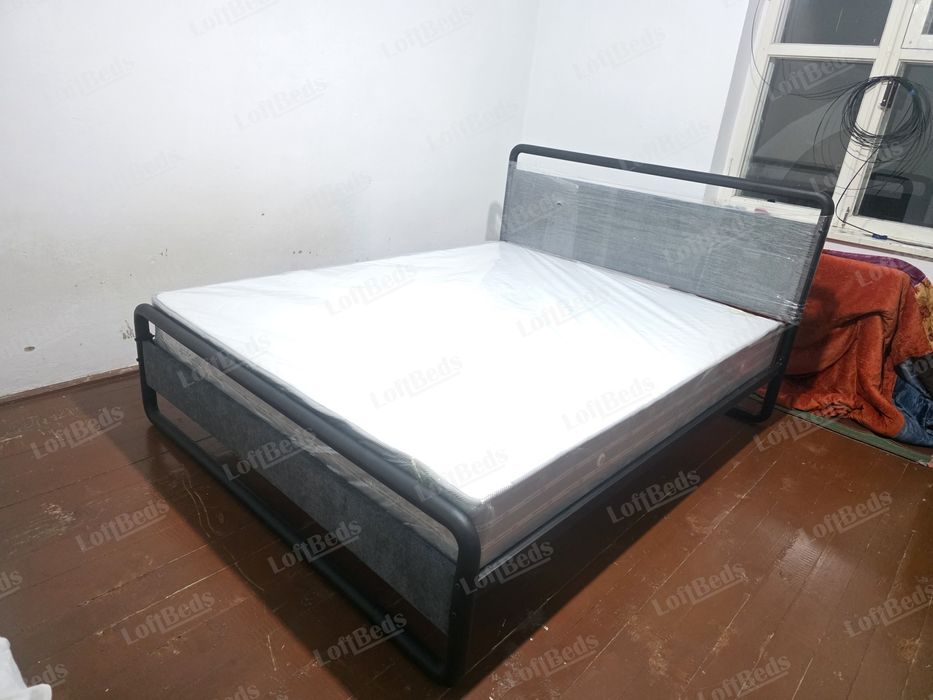 Двуспальная и односпальная кровать в стиле Лофт, Kravat LOFT stilida