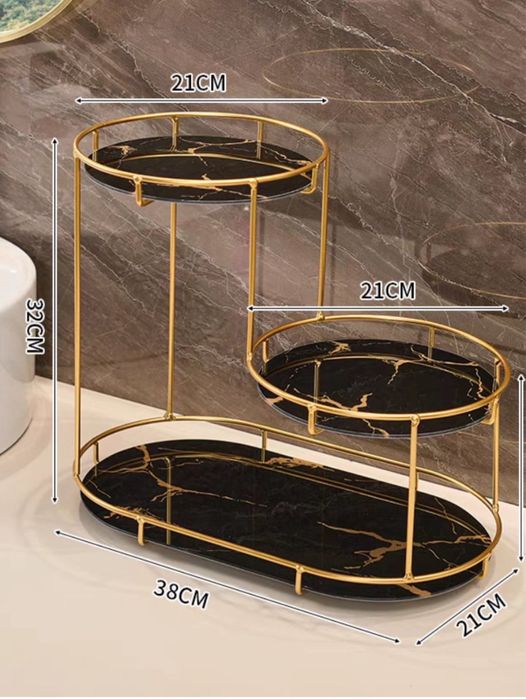 Organazer 3 etajli oq qora rangda