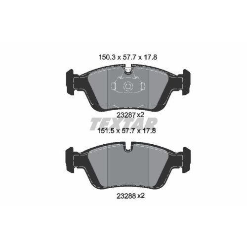 Set placute frana Textar 2328702, parte montare : Punte fata