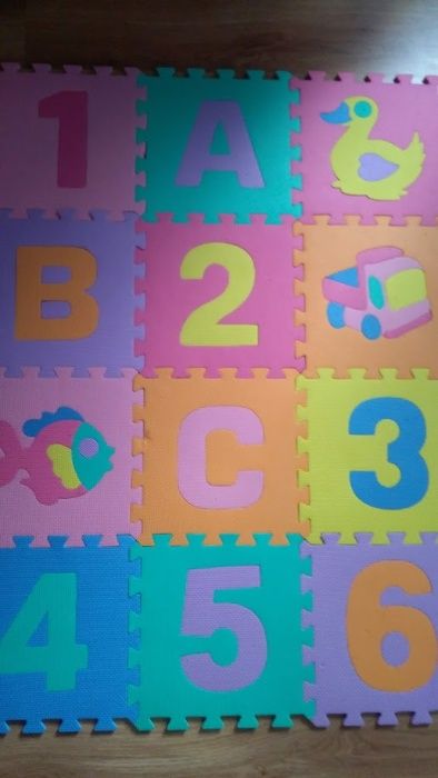 Covor joaca din spuma, multifunctional, 12 buc. x 36 cm x 36 cm-UTILIZ