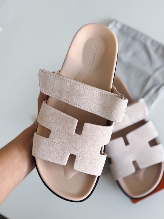 Розови чехли Hermes*