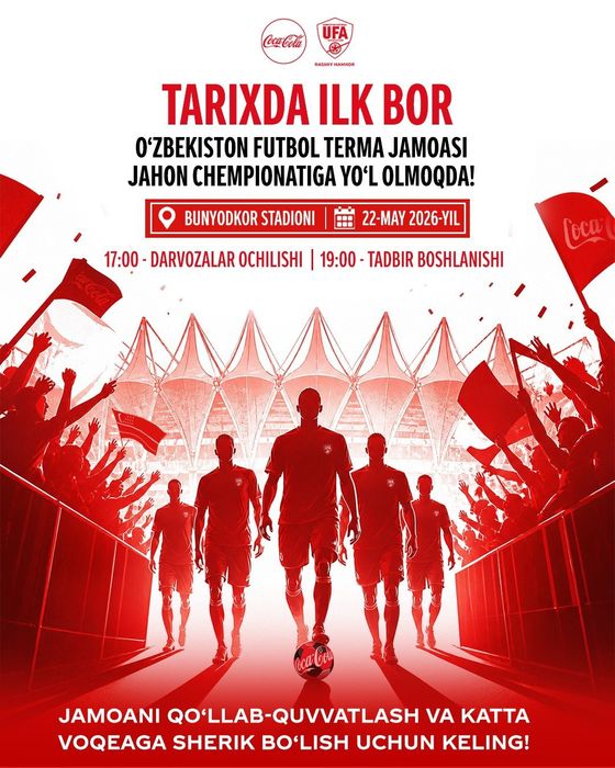 Futbol boʻyicha Jahon chempionatiga kuzaruv marosimi uchub biletlar bo