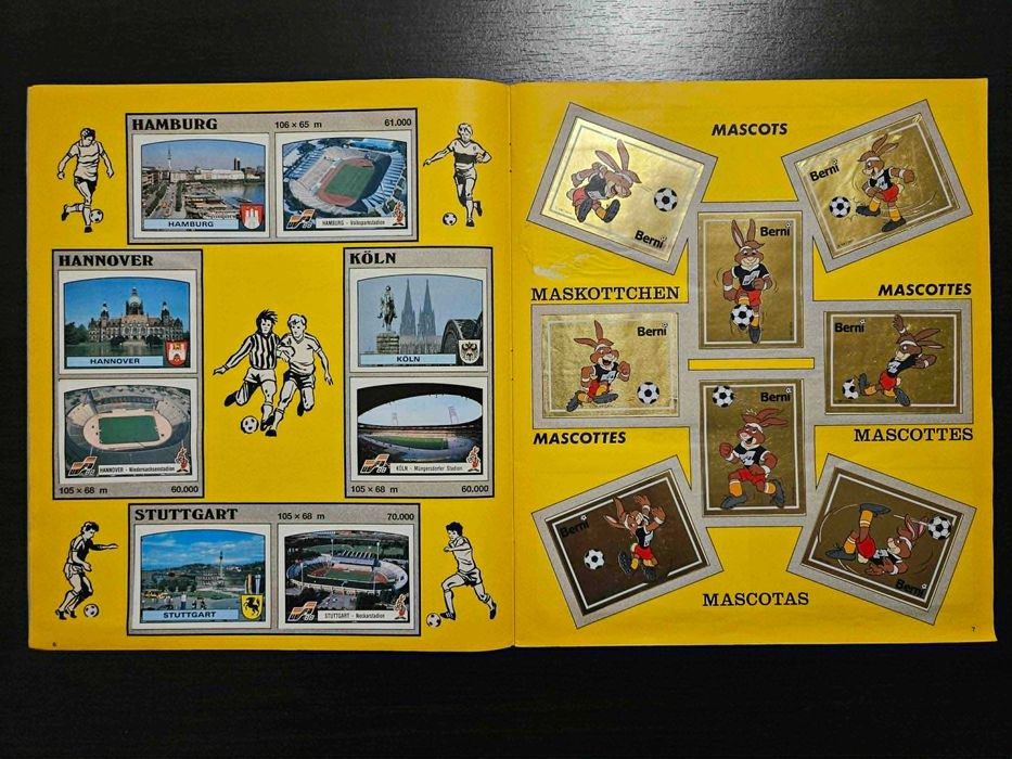 Album Panini Euro 88, complet.