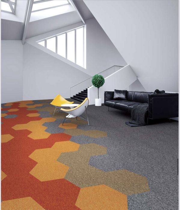 Ковровая напольная плитка интерьерная