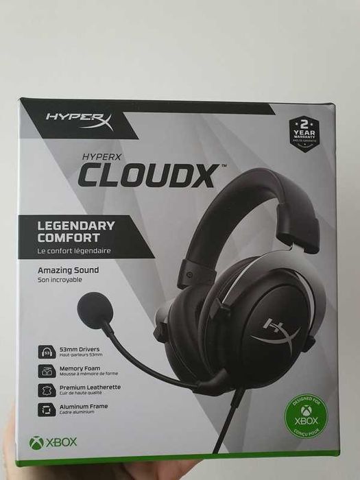 Casti Gaming HyperX CloudX Xbox Series S/X & PC microfon in cutie Nou Sigilat
