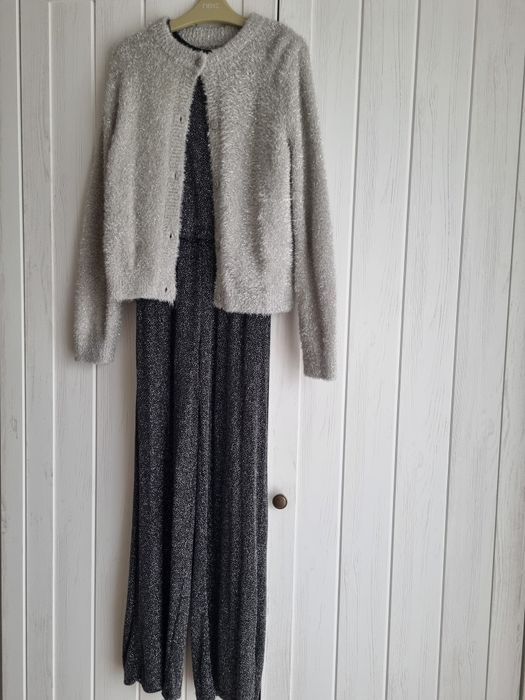 Сет бляскав гащеризон и бляскава жилетка Zara, 11-12г, 152см, за повод