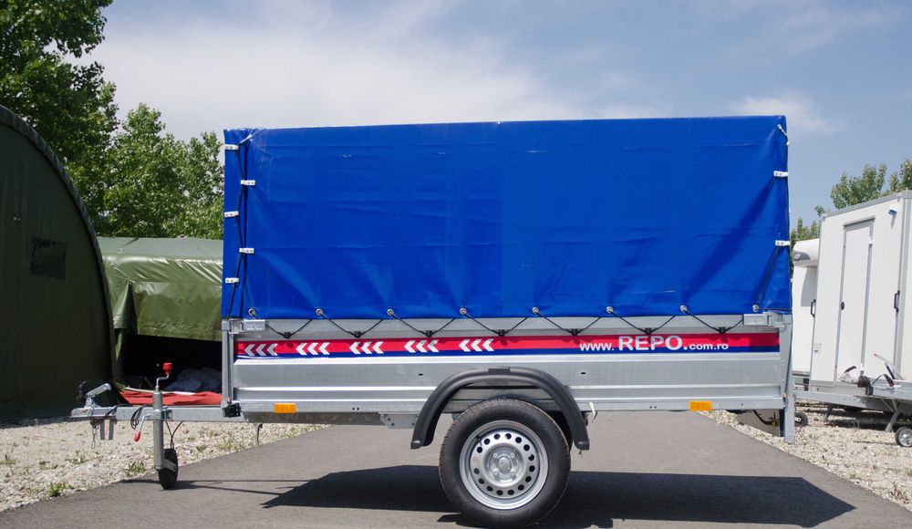 Remorca auto 750 cu prelata basculabila ,auto,atv apicola