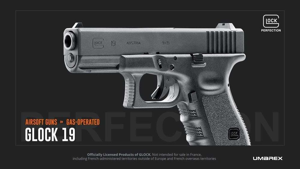 Еърсофт Glock 19 Green Gas UMAREX Германия Лицензирана Реплика Гриин газ