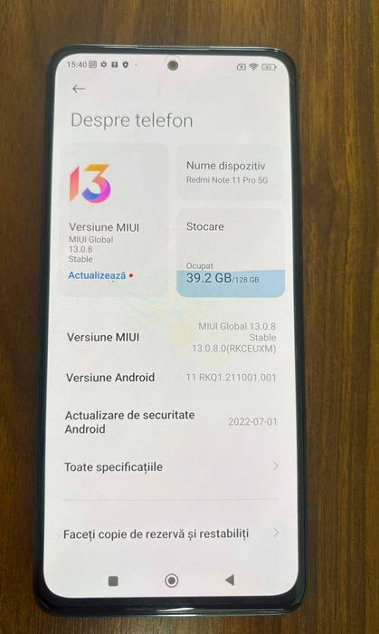 vand Xiaomi Redmi Note 11 Pro 5G impecabil camera 108 mpx, super amoled, 128 gb / 6 gb+2gb ram