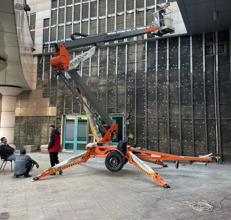 Автовышка, аренда автовышки, коленчатый подъёмник, работает от 220в.