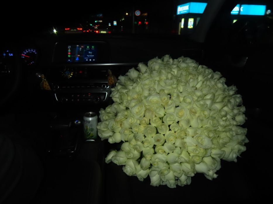 цветы 201 белые розы