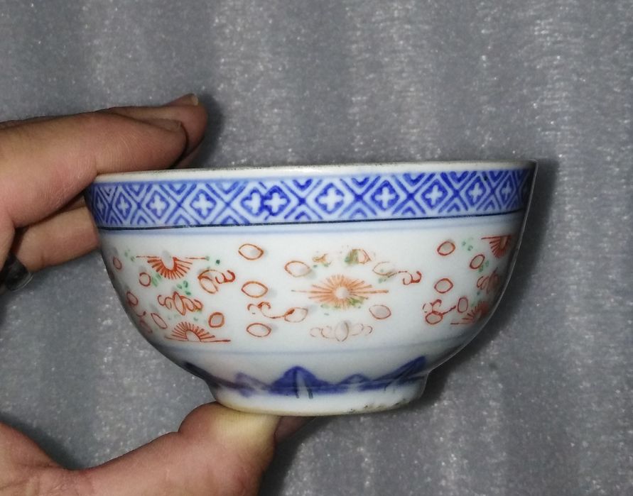 Пиалушки "рисовый" фарфор, Китай времён СССР.