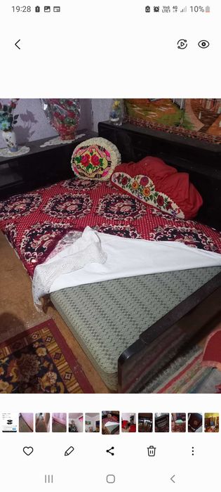 Mobila de dormitor ani 1960,set complet mobila