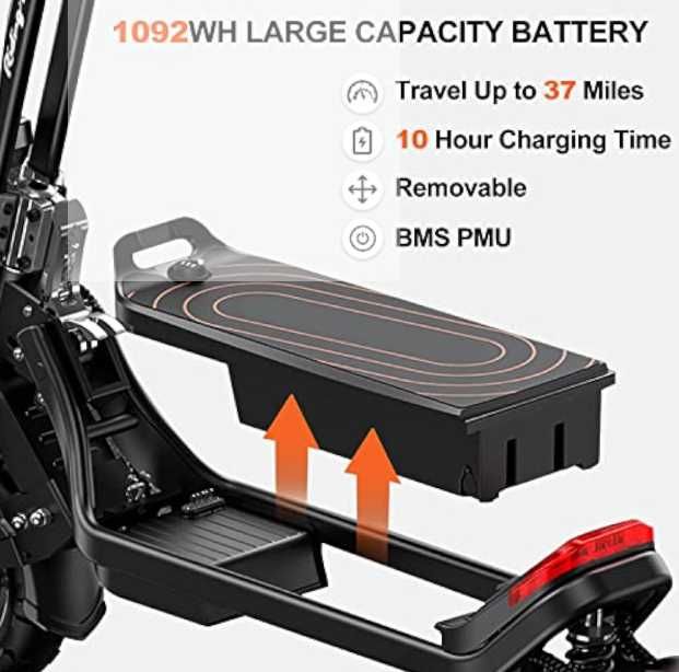 ШОК ЦЕНА! Електрическа тротинетка RidingTimes G63 два мотора 2*1200W