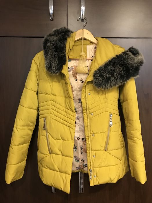 Geaca iarna culoare galben - mustar