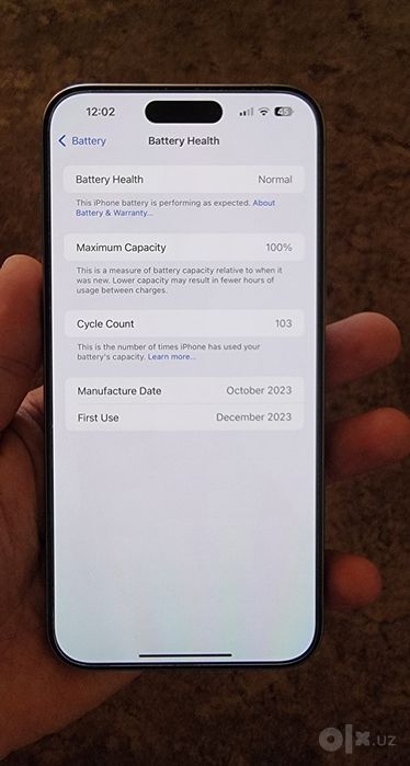Iphone 15 Pro max 256GB yamks 100% USA