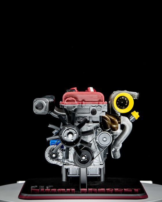 Motor Nissan SR20DET – Scară 1/6 | Miniatură 3D Handmade | JDM