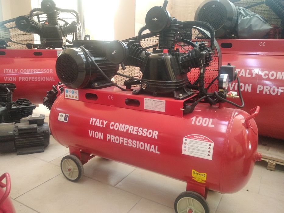 Компресор за въздух 100 литра с усилен дебит