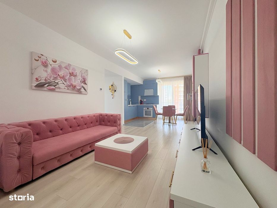 3 camere, mobilat si utilat, parcare inclusa - 550 euro